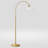 62'' Modern Standing Tall Arched/Arc Floor Lamp with adjustable Glass Shade and On/Off Foot Switch Gold Floor Lamp for Living Room
