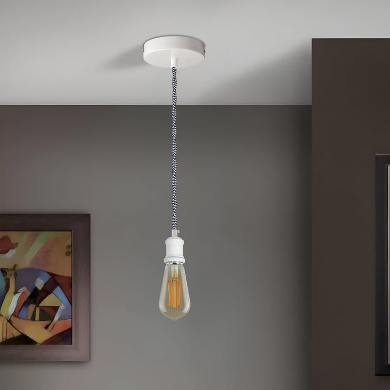 1 - Light Single Pendant, White