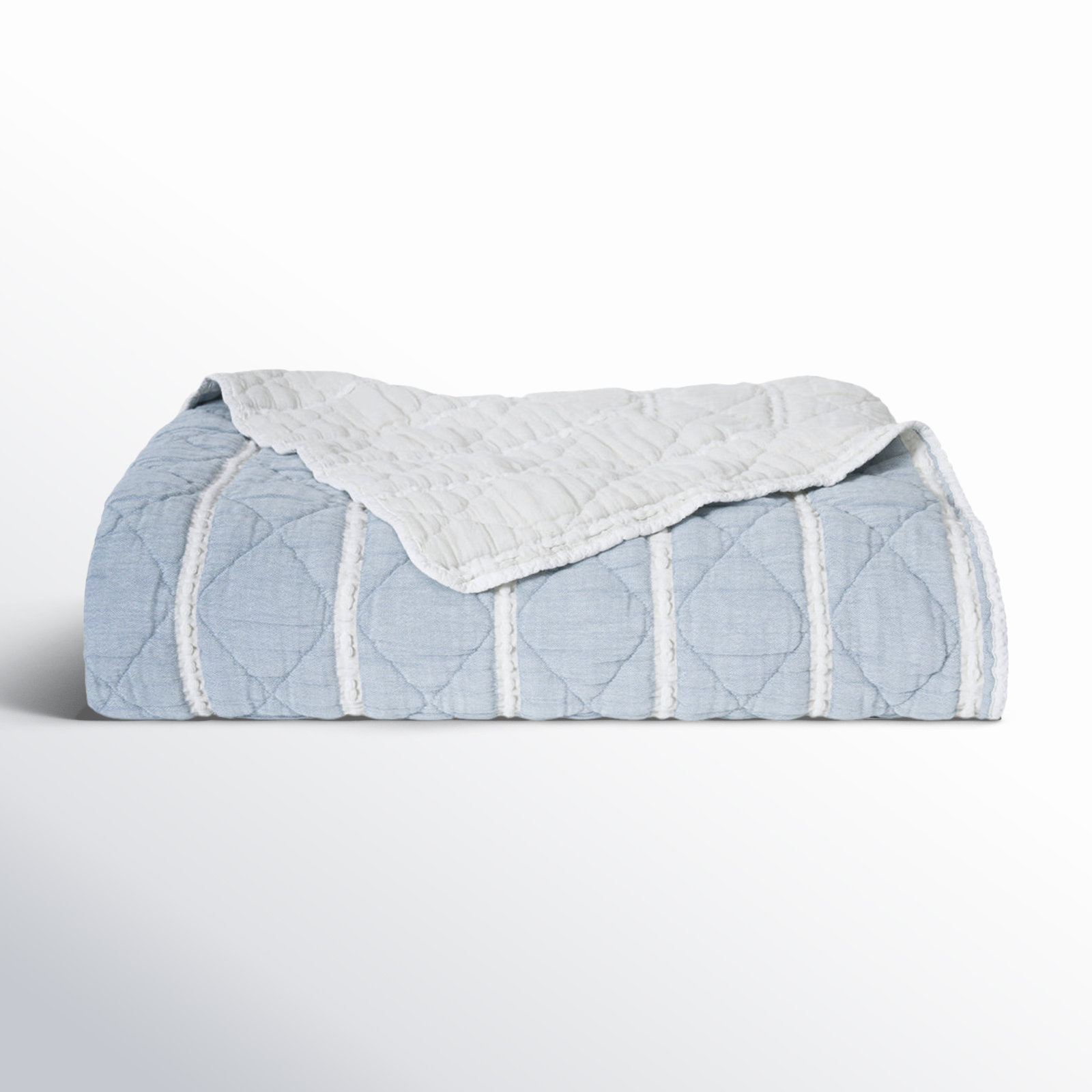 Pacifica Coverlet, Queen Coverlet, Blue