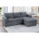 Canapé modulaire moderne de style contemporain de 2 pièces avec accoudoir à droite et canapé à accoudoir gauche