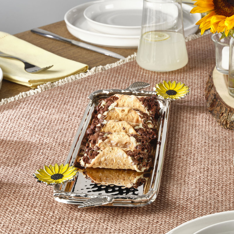 Mikasa Sunflower Stainless Steel Long Serving Tray