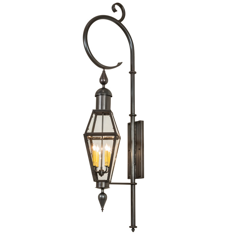 August Steel Candle Wall Light