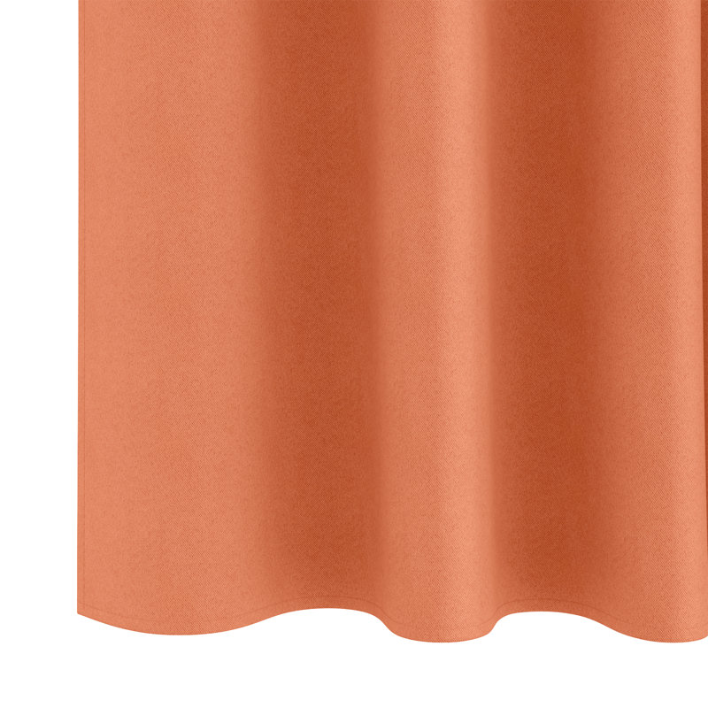 Curtains With Curtains 2 Pcs Polyester, Terracotta, 140cm Width x 140cm Drop