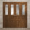 Portes coulissantes doubles pliantes | Ego 5011 | Ensemble de quincaillerie pour moulures robustes | Portes de garde-robe de chambre en bois massif