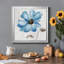 Bleu floral - peinture sur toile encadrée-443362305-443362311