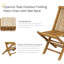 Chaises pliantes en bois de teck massif - Chaises de patio d'extérieur en bois - Pliables - Finition teinte de bois clair - Ensemble de 2