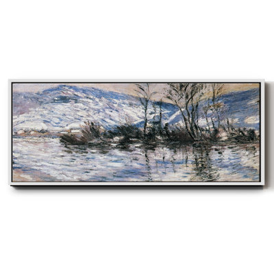 The Seine at Port Villez, Snow Effect 02, 1885- Framed Canvas