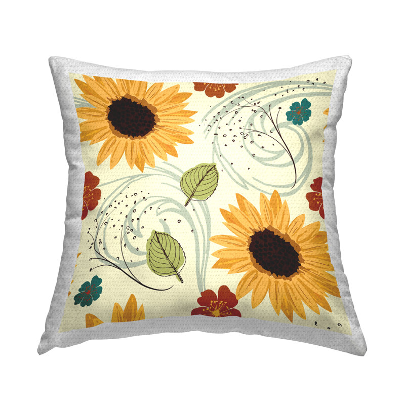Coussin d'extérieur chaud Warm Sunflower Botanicals