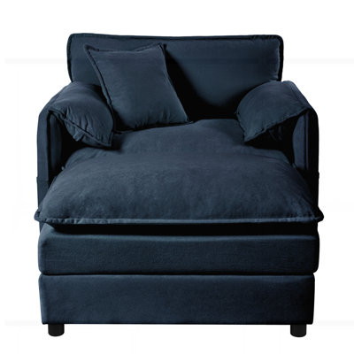 Fauteuil inclinable surdimensionné avec repose-pieds mobile