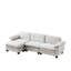 Canapé de luxe en L rembourré en chenille avec repose-pieds-1521450583