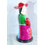 Buste en bronze coloré pour femme avec chapeau rouge NIFao 18 po x 16 po x H 32 po
