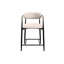 Tabouret de bar moderne et luxueux en tissu blanc