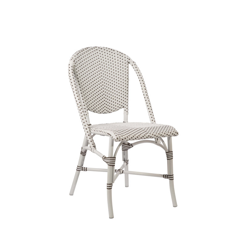 Chaise d'appoint Sofie, Blanc à pois cappuccino