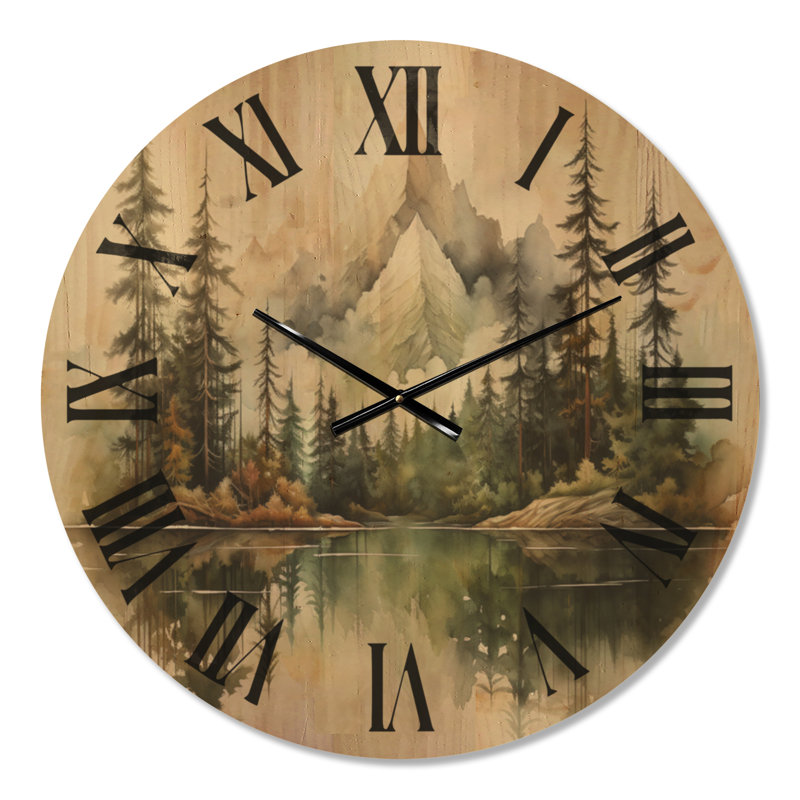 Horloge murale paysage, Medium