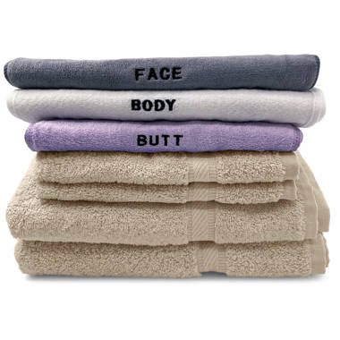4 Texture Towel Set for Face, Body, and Rear-end (Set of 10) by Crafty Cloth, Adult Unisex, Size: One size, Brown