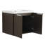 Modern Bathroom Sink With 24 Inch Resin Basin, Door Feature Vanity, Material Build, Contemporary