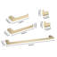 5 quincaillerie de salle de bain - Acier inoxydable 304, rouille, conception moderne pour la salle de bain, la cuisine et le salon, installation facile avec tout inclus, finition or brossé (5), résistance aux rayures quotidienne, style,-1989244753