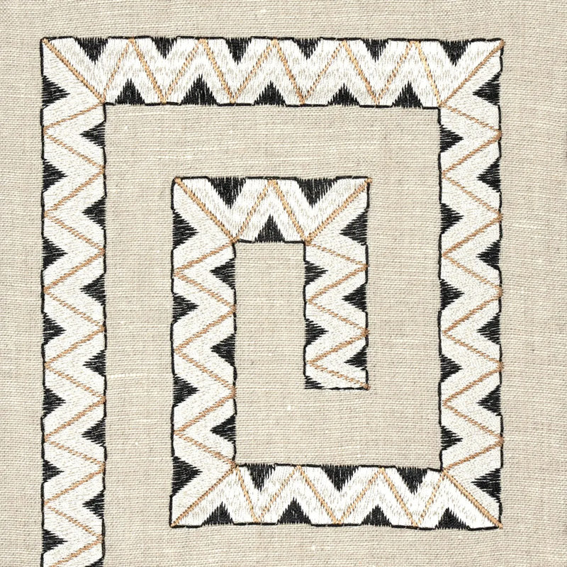 Prado Embroidery Fabric, Graphite