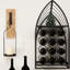 Support à vin autoportant 2 pièces avec design pour bar personnel, salon - métal, espace généreux, salle à manger à assemblage rapide, conception unique, utilisation à long terme