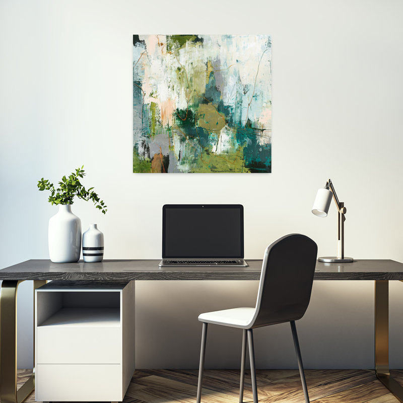 Authentic 2, art contemporain abstrait, H 18 po x l 18 po