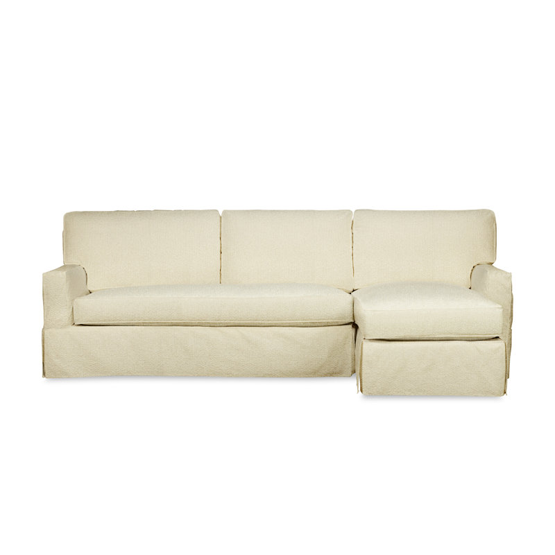 Canapé modulaire 2 pièces Taylor, Orienté à droite, Tissu performance bouclé Davis Pearl