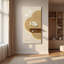 Art mural lumineux crème Mid-Century avec verdure hydroponique et texture grès-199192409-199192408