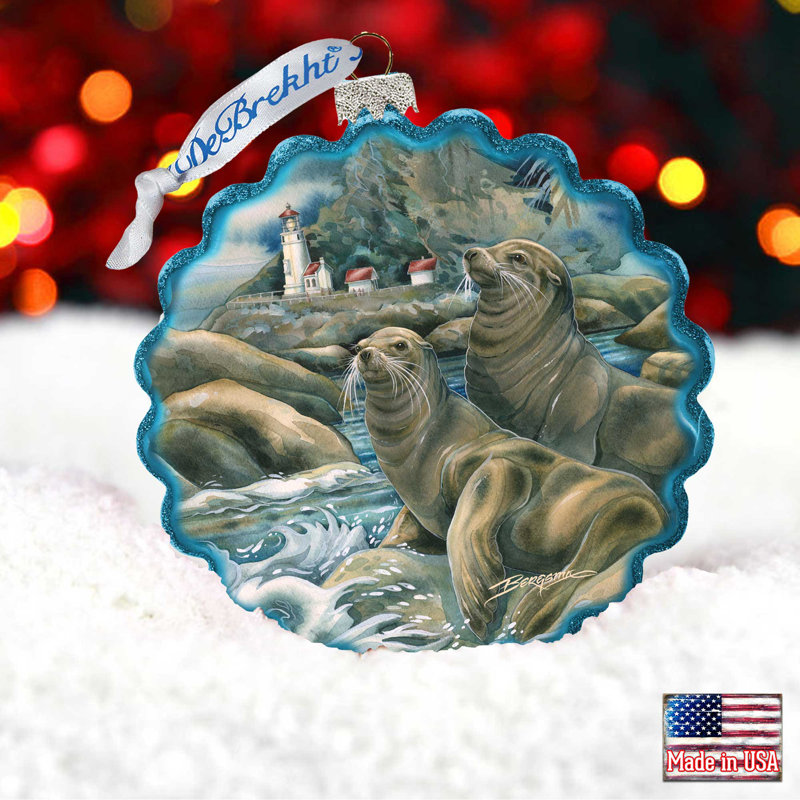 4'' Handmade Glass Animals Holiday Shaped Ornament