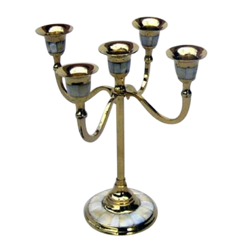 Candélabre en laiton 5 broches mop