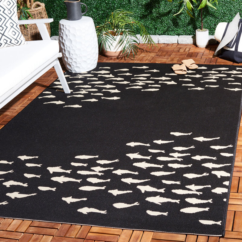 Tapis noir / beige Arley Cy6077, Rectangle 5 pi 3 po x 7 pi 7 po