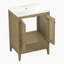 Meuble-lavabo en rotin naturel 24 po avec lavabo