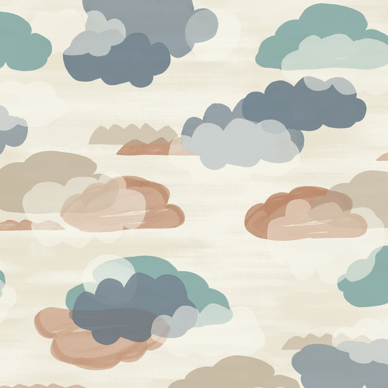 Little Dreamers Collection Clouds Wallpaper Roll, Blue