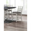 Chaises contemporaines blanches à hauteur de comptoir rembourrées avec coussins à dossier échelle 2Pc