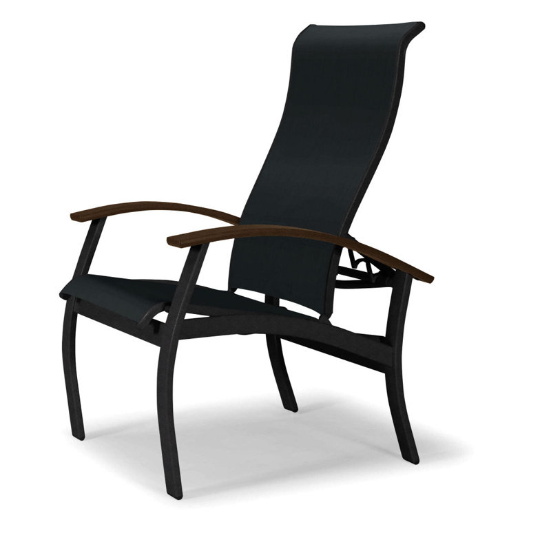 Chaise de patio Askar, Noir 5D Sunbrella®, Kona, Noir texturé
