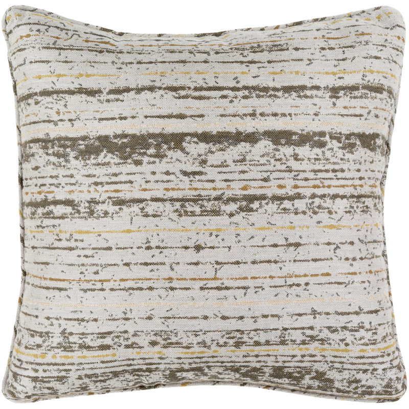 Housse de coussin décoratif, Olive / Gris clair, H 20 po x l 20 po x P 4 po