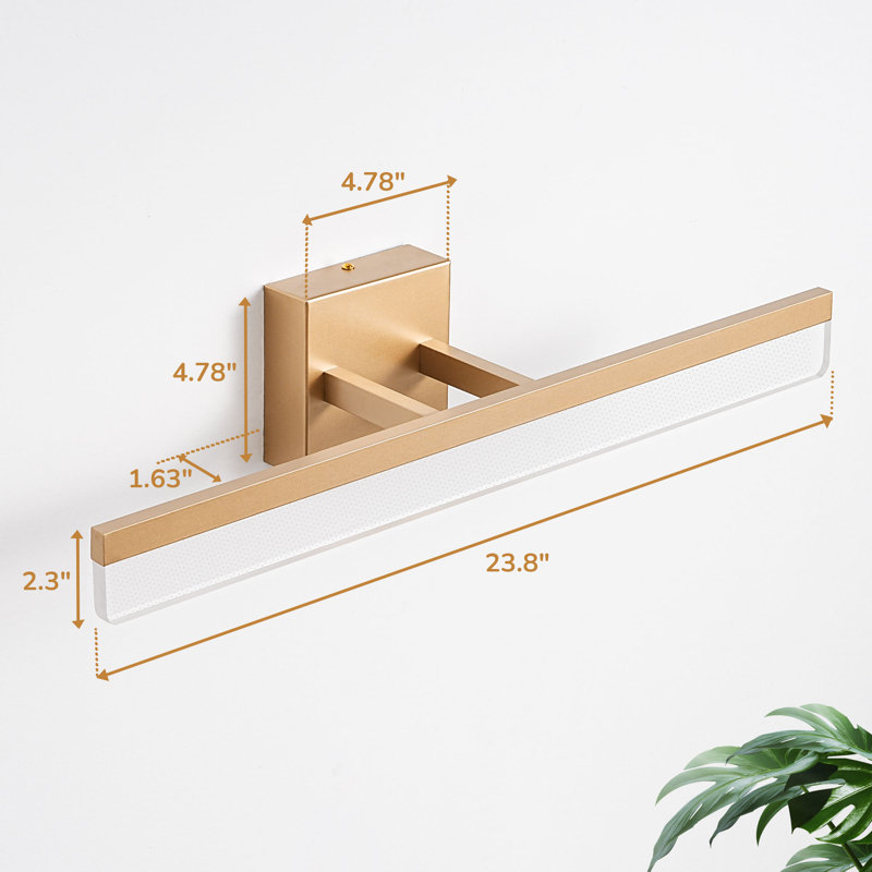 24'' Dimmable Gold LED Vanity Light