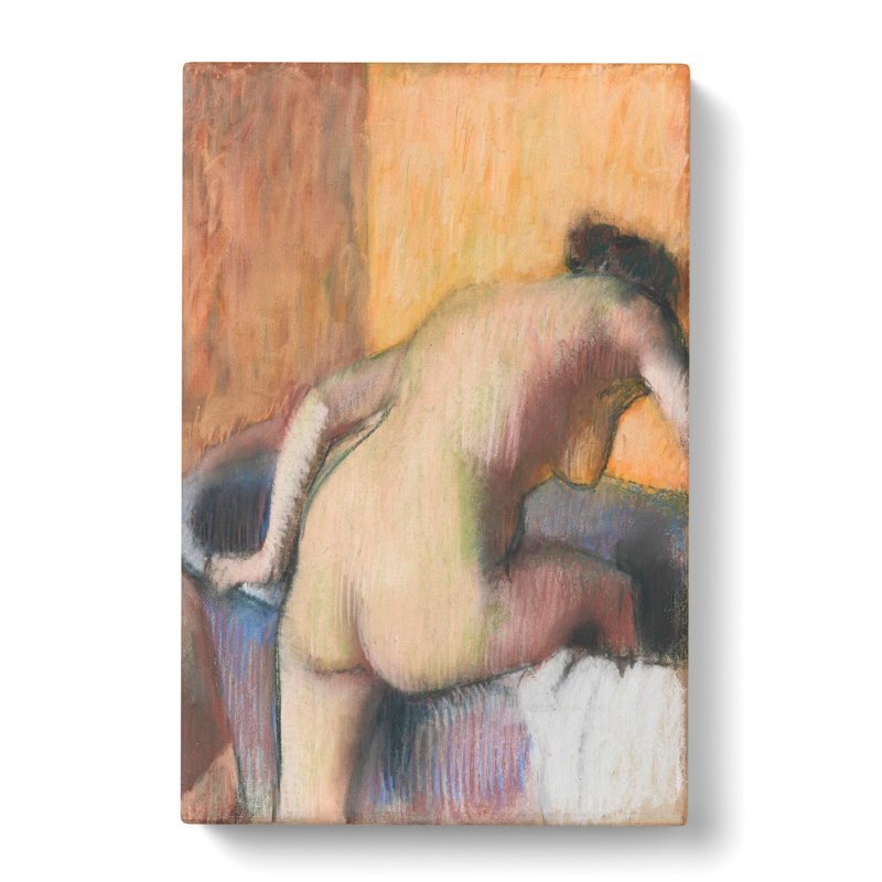 Bather Stepping Into A Tub by Edgar Degas - Wrapped Canvas, 50cm H x 35cm W x 3cm D