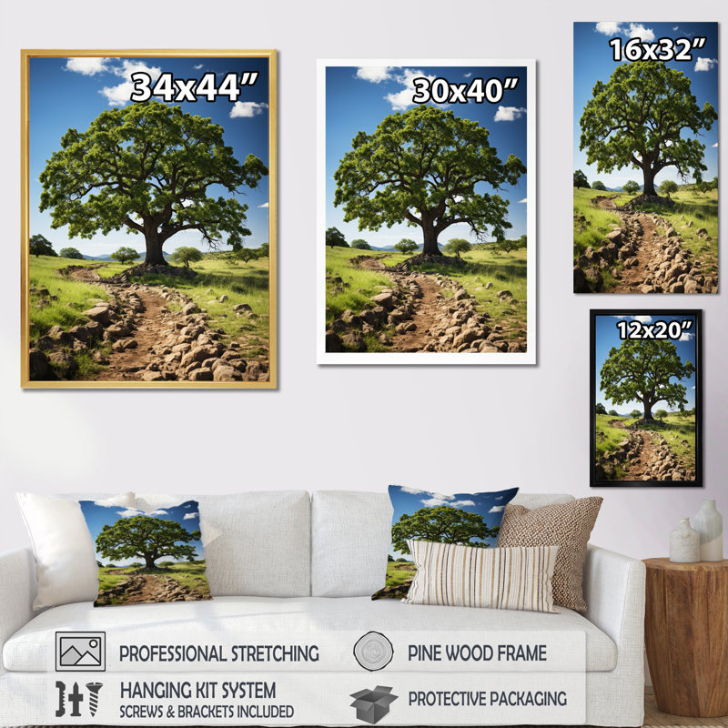 Impression sur toile florale et botanique, Cadre flottant doré, H 20 po x l 12 po x P 1 po