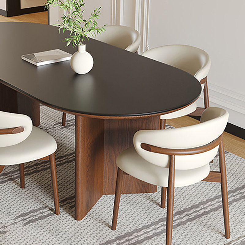 Table de salle à manger Retro, Noir, noir, noir, noir, H 29,5 po x L 70,9 po x l 31,5 po