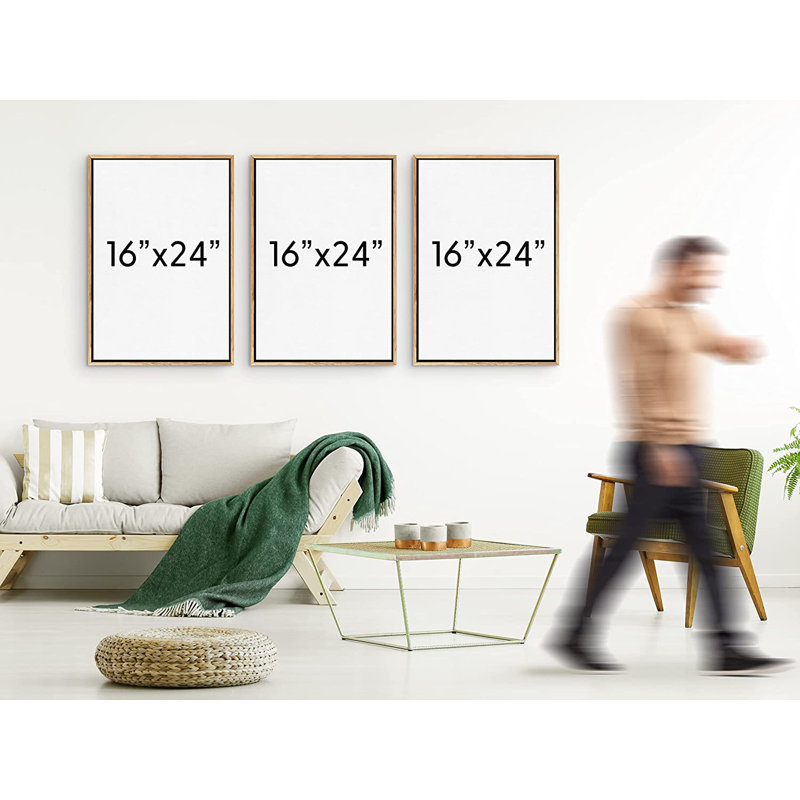 Natural Framed 3-Piece Landscape Canvas Print Set