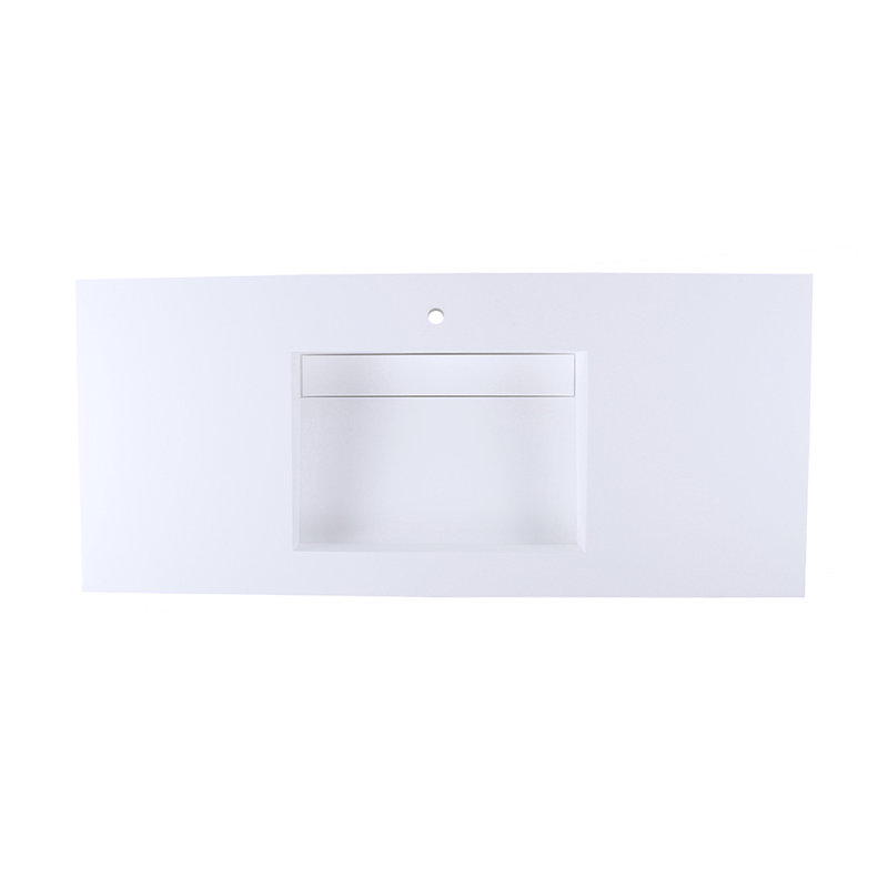 Kubista Bathroom Sink, Single, Gloss White
