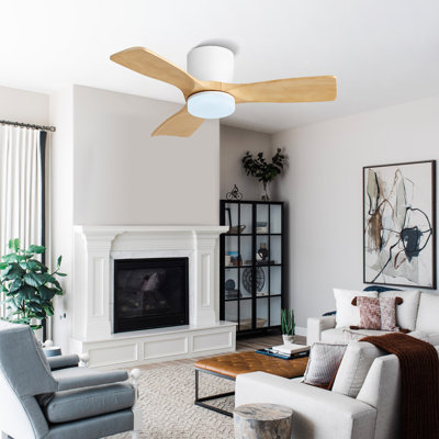 Ventilateur de plafond 48 "à 3 pales et moteur à courant continu avec ensemble d'éclairage et télécommande