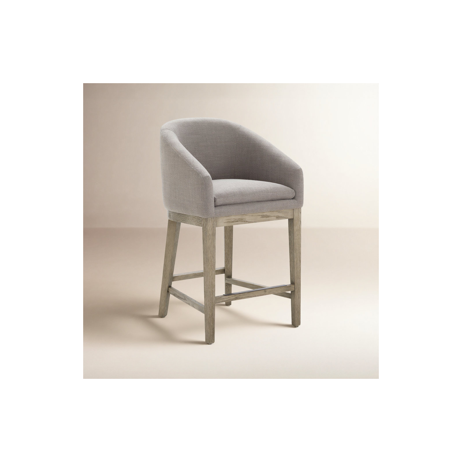 Bethea Round-back 25.98'' Counter Stool, Effie Flint/Linen