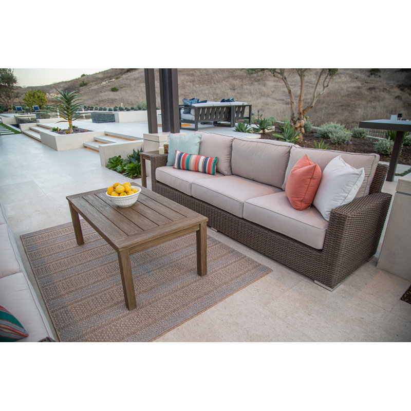Nassau Patio Sofa with SunbCushions, Canvas Skyline