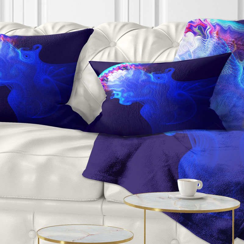 Coussin Blue Jellyfish in Ocean