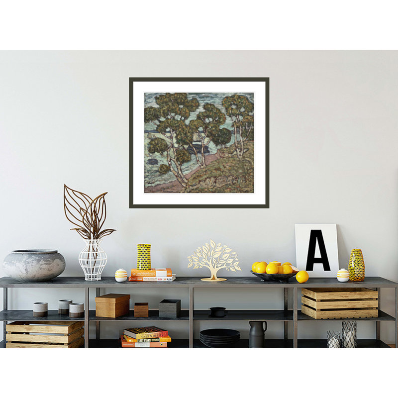 «The Birches» par Maurice Brasil Prendergast, impression giclée sur cadre, H 33,5 po x l 35,86 po