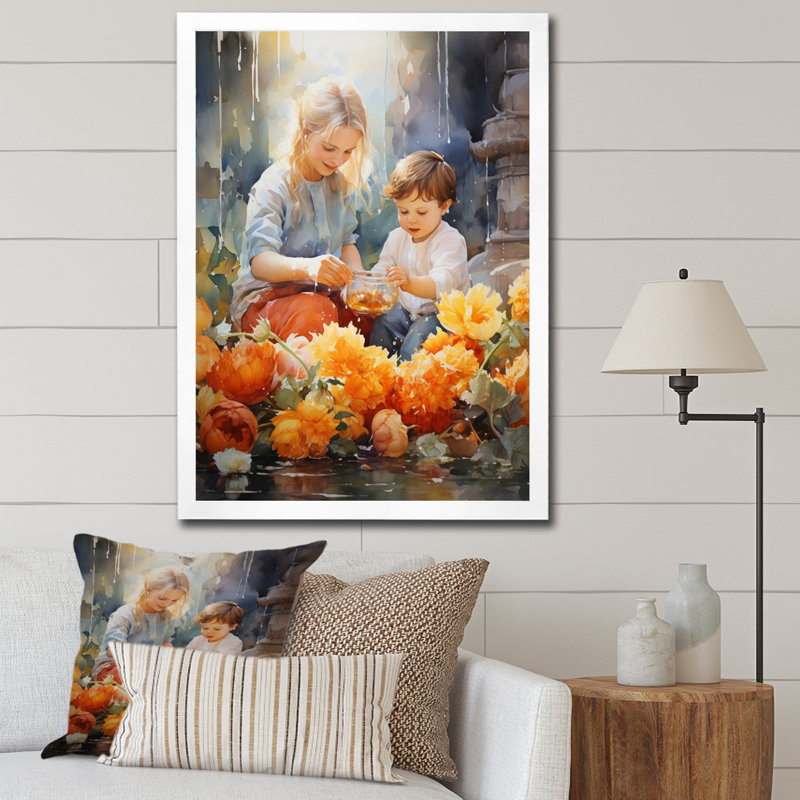 Danyne Baptism Joyful Awakening sur toile, Impression blanche sur toile encadrée, H 44 po x l 34 po x P 1,5 po