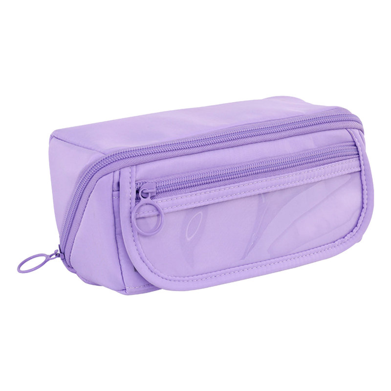 Étui à crayons Étui à crayons en tissu multicouche de style japonais et coréen Étudiant, Purple