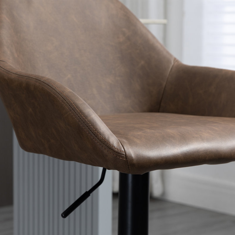 Swivel Bar Stool, Brown/Black