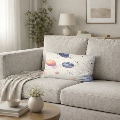 Coussin Starburst - coussin imprimé pastel bleu