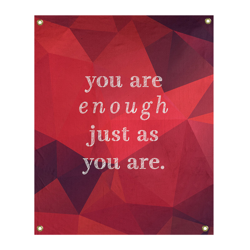 Tapisserie «Polyester You Are Enough» en polyester, H 36 po x l 26 po, Rubis
